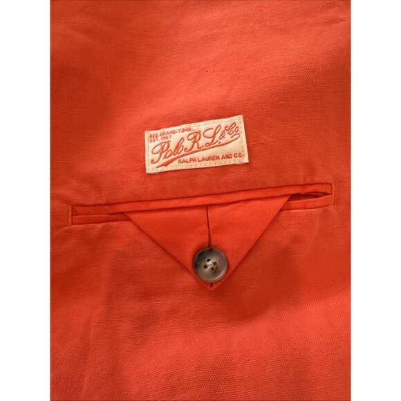 Polo Ralph Lauren Womens Orange Blazer Jacket Size 6 - Picture 8 of 13